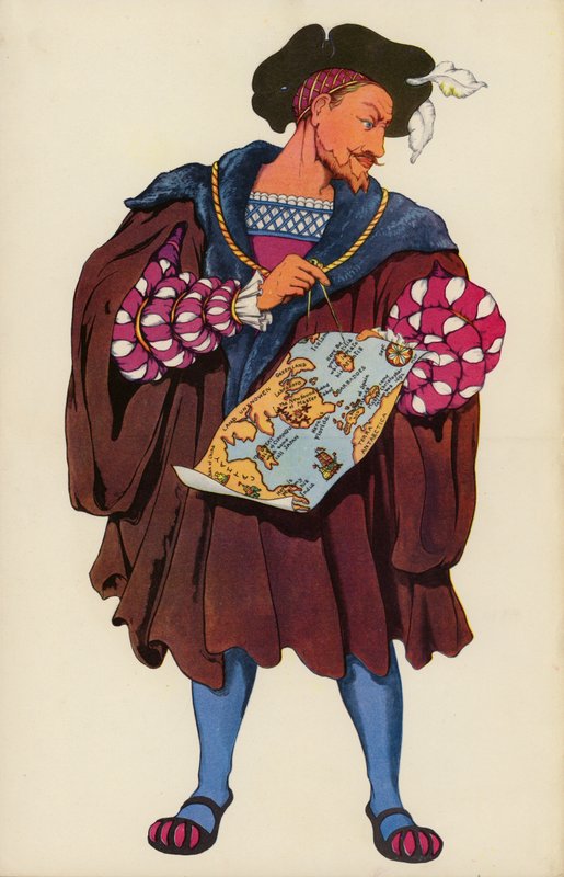 John Cabot (barevné lito) od English School