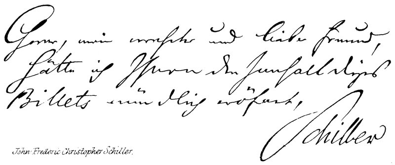 John Frederic Christopher Schiller od English School