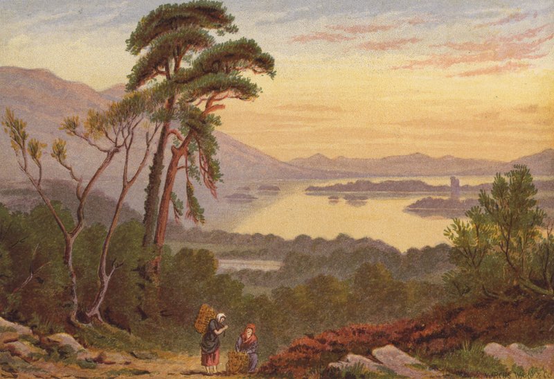 Killarney Lakes, Lower Lake (barva litho) od English School