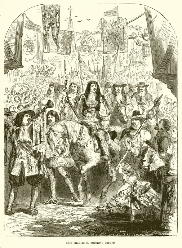 král Karel II. vjezd do Londýna od English School