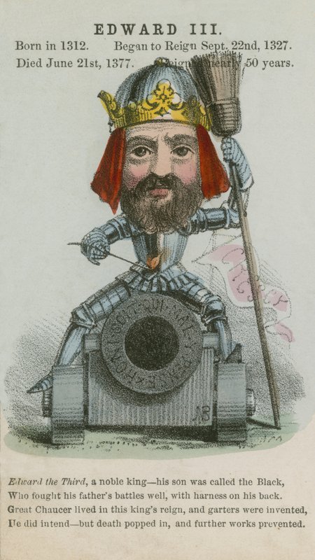 Král Edward III (akvatinta) od English School