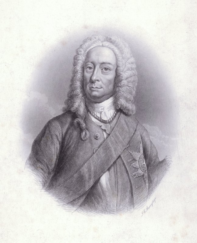 King George II (rytina) od English School