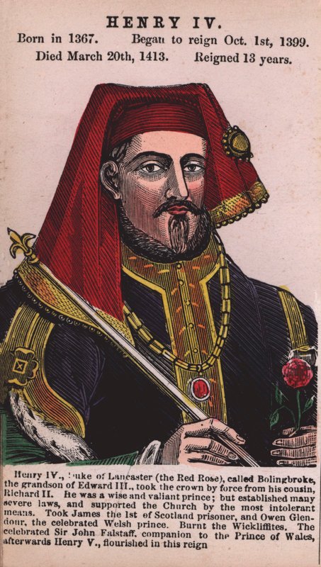 Král Jindřich IV (barevná rytina) od English School