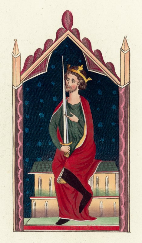 Král Jindřich I. (barevná rytina) od English School