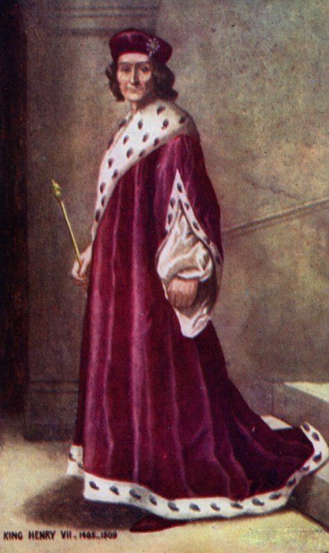 Král Jindřich VII (barevná litografie) od English School