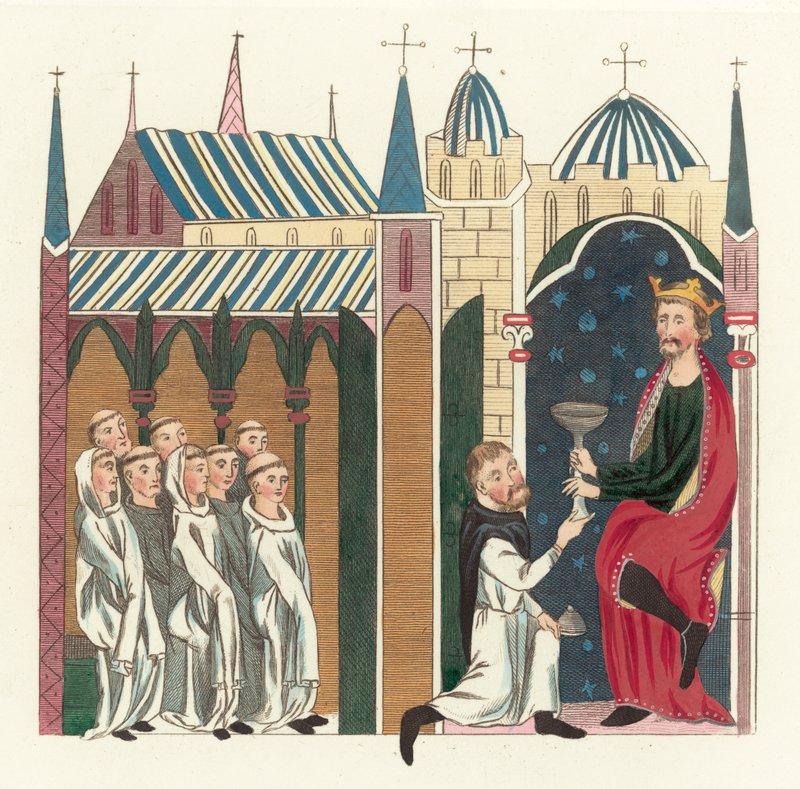 King John (barevná rytina) od English School