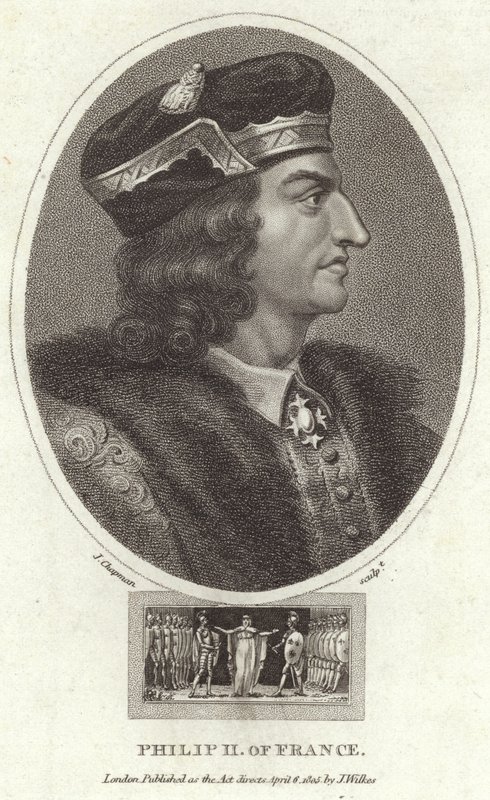 Francouzský král Filip II od English School