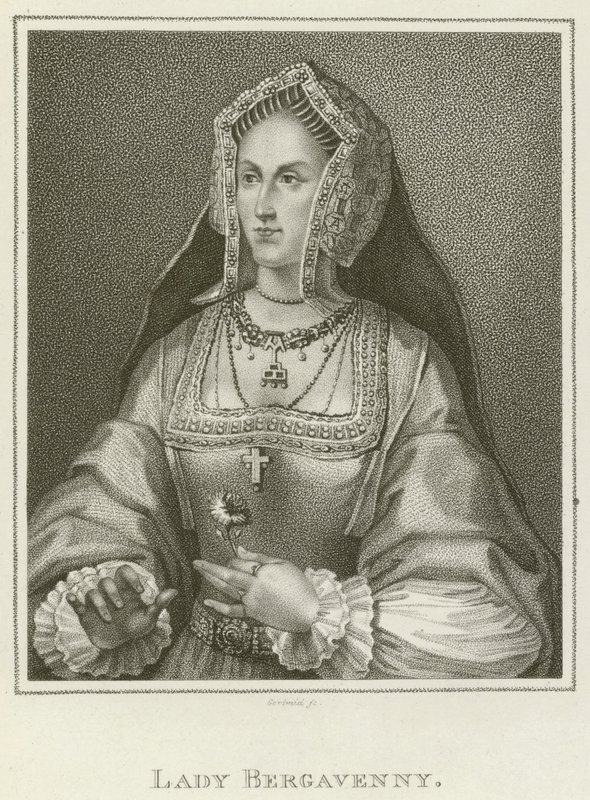 Lady Bergavenny (rytina) od English School