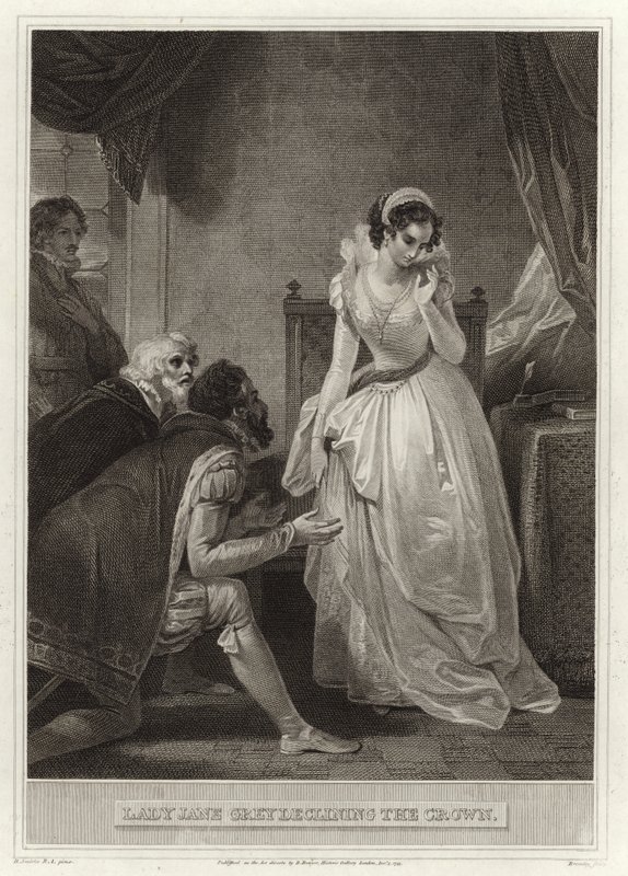 Lady Jane Grayová klesá korunu od English School