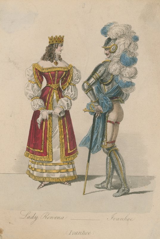 Lady Rowena a Ivanhoe od English School