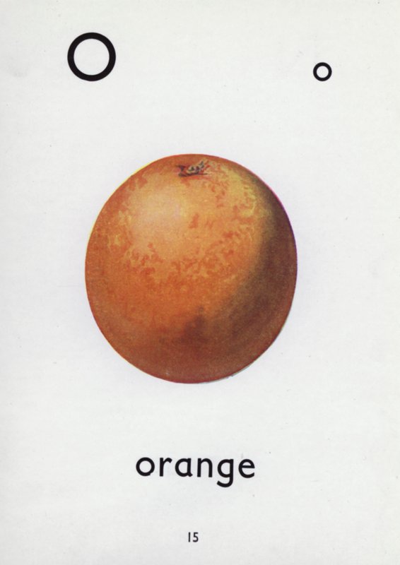 Písmeno O, oranžová (barva lito) od English School