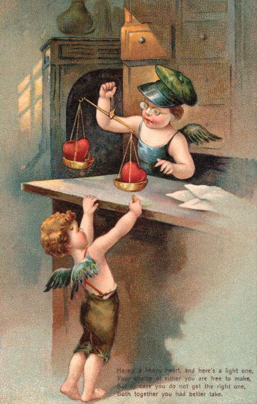 Lehké a těžké srdce (chromolitho) od English School
