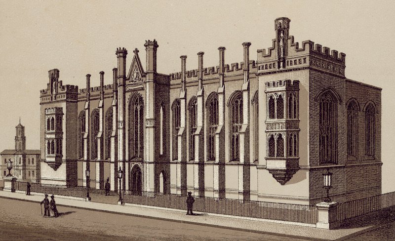 Liverpool: Liverpool College, Shaw Street (litografie) od English School