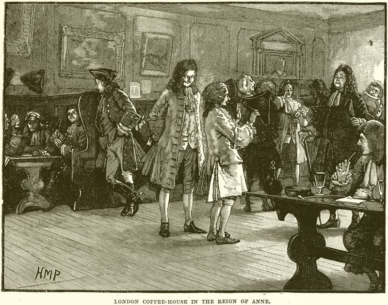 Londýnská kavárna za vlády Anny od English School