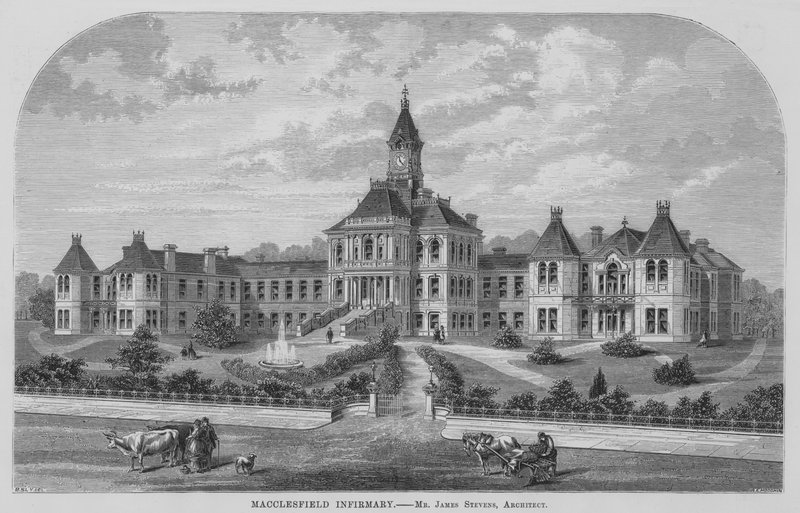 Macclesfield Infirmary (rytina) od English School