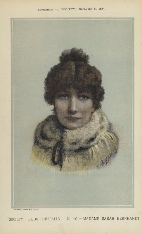 Madame Sarah Bernhardt (barevné lito) od English School