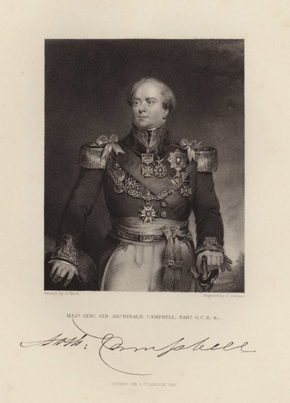 Generálmajor Sir Archibald Campbell od English School