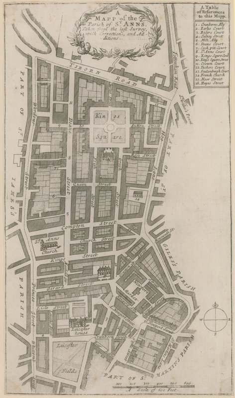 Mapa farnosti St Anns od English School