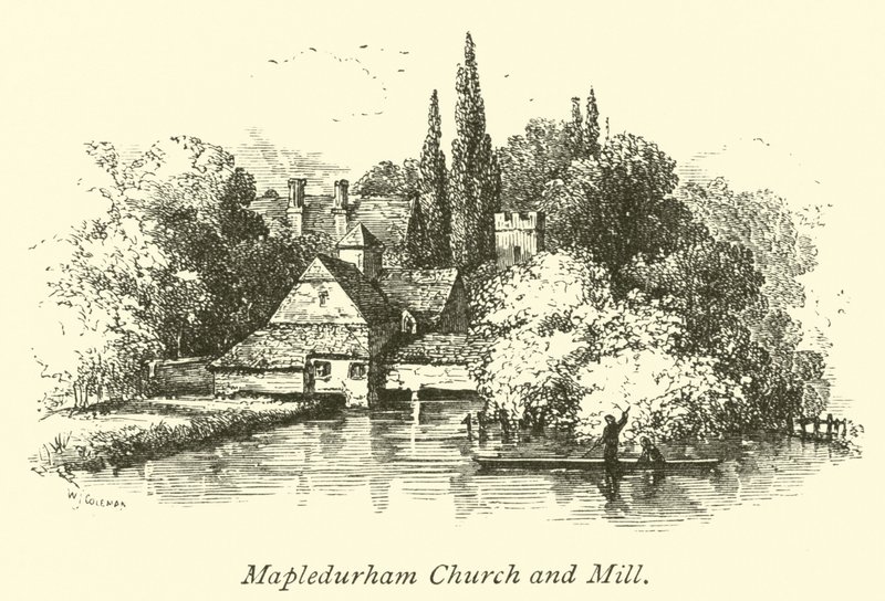 Kostel a mlýn Mapledurham od English School