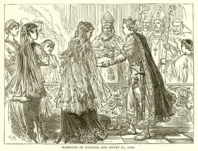 Sňatek Matyldy a Jindřicha II., 1100 od English School