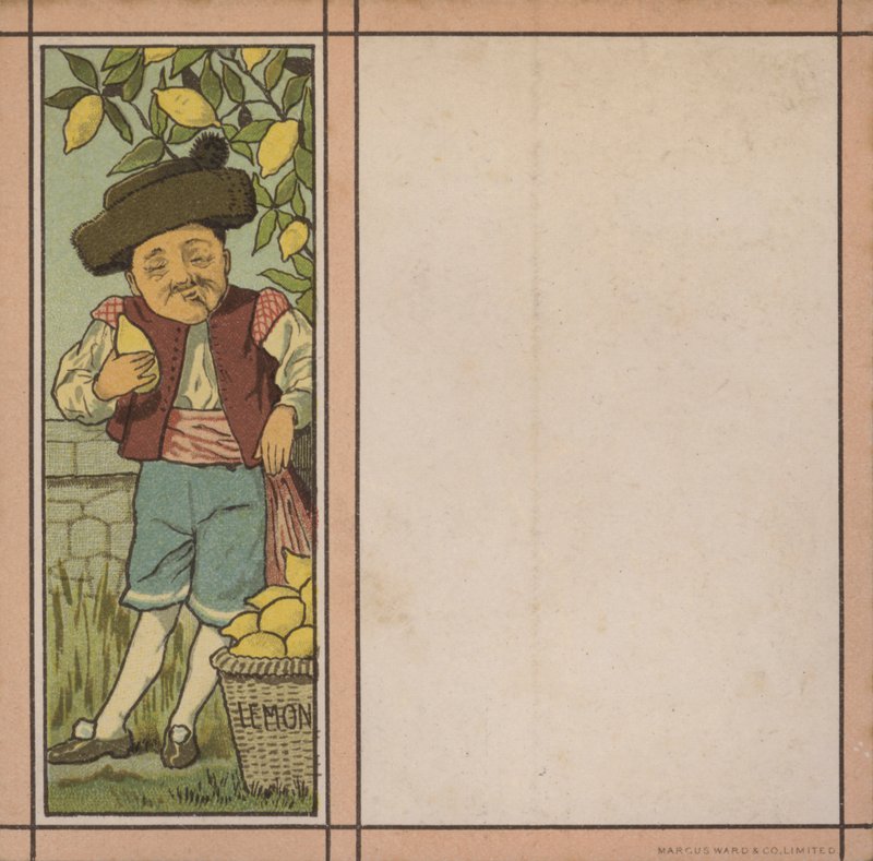 Ilustrace menu: Citron (barva litho) od English School