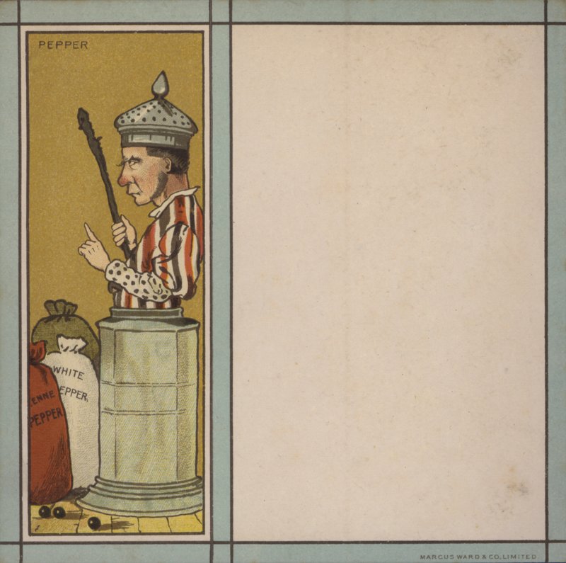 Ilustrace menu: Pepř (barva litho) od English School