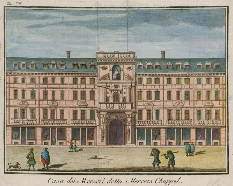 Mercers Chapel, Cheapside, Londýn od English School
