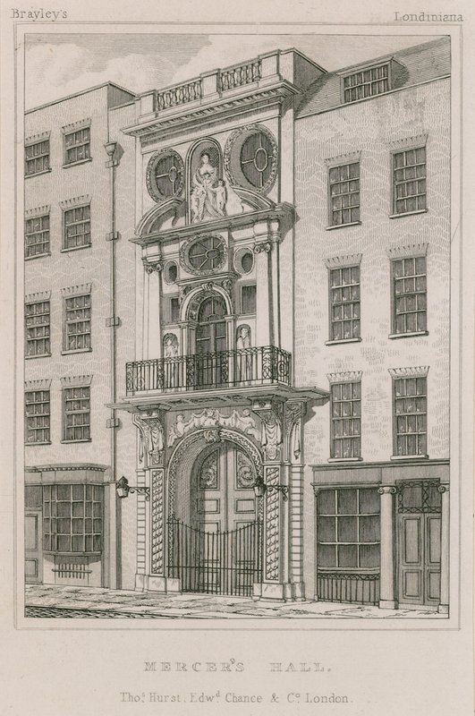 Mercers Hall, Cheapside, Londýn od English School