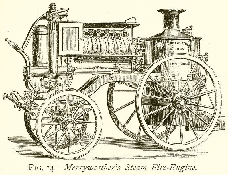 Merryweathers Steam Fire-Engine od English School