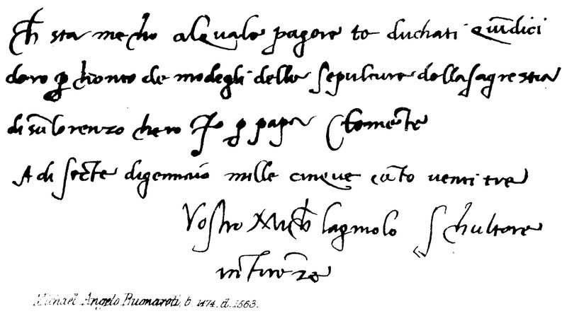 Michael Angelo Buonaroti, nar. 1474, nar. 1563 od English School