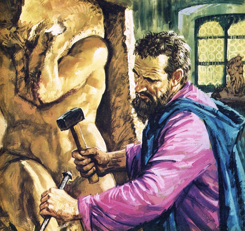 Michelangelo v práci od English School