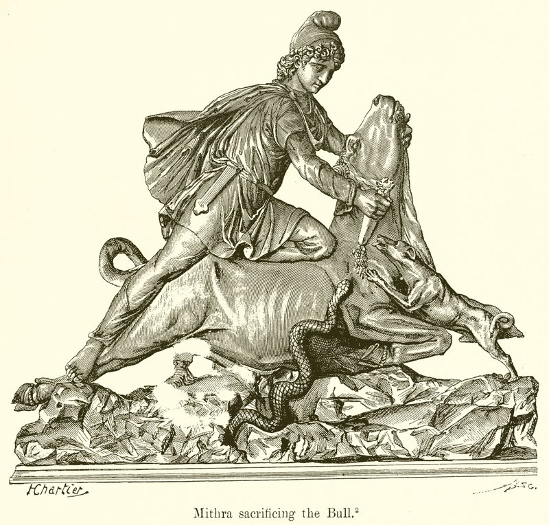 Mithra obětující býka od English School