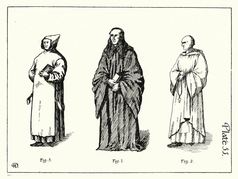 Klášterní řády (litho) od English School
