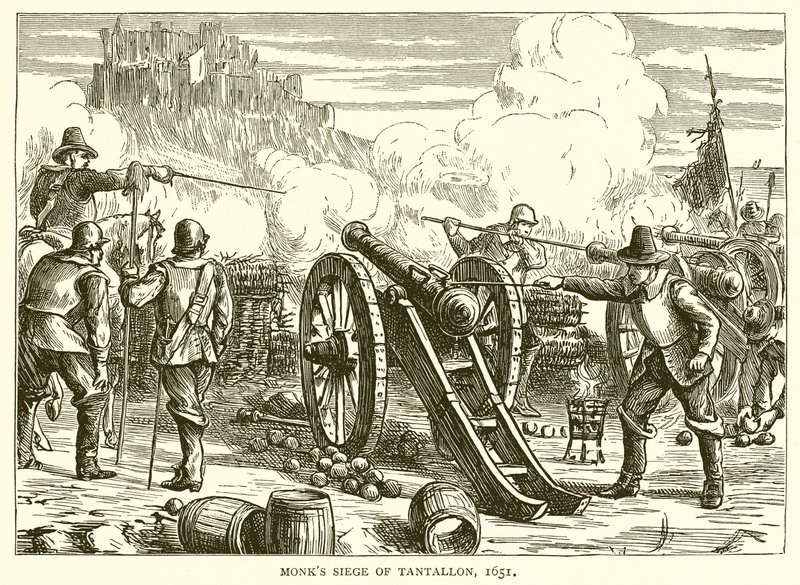 Monks Siege of Tantallon, 1651 od English School