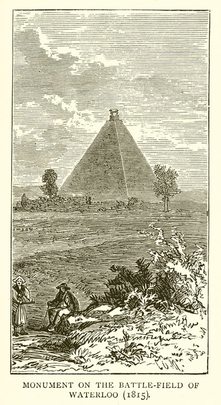 Památník na bitevním poli u Waterloo (1815) od English School