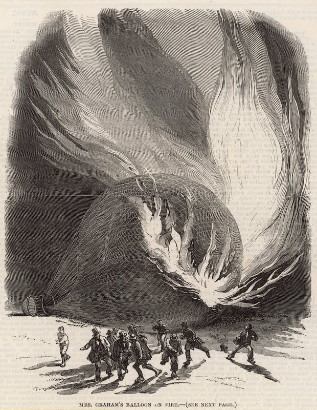 Balón paní Grahamsové v plamenech od English School
