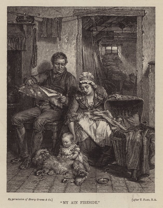"My Ain Fireside" (rytina) od English School