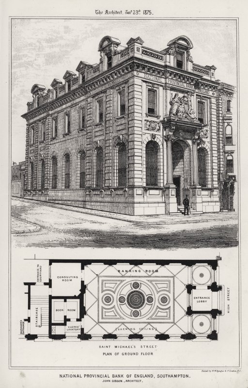 National Provincial Bank of England, Southampton (rytina) od English School