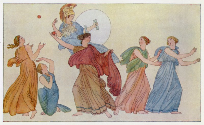 Nausicaa házení míčem (barva litho) od English School