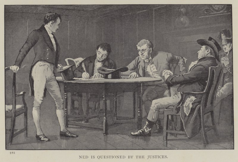 Ned je vyslýchán soudci (litho) od English School