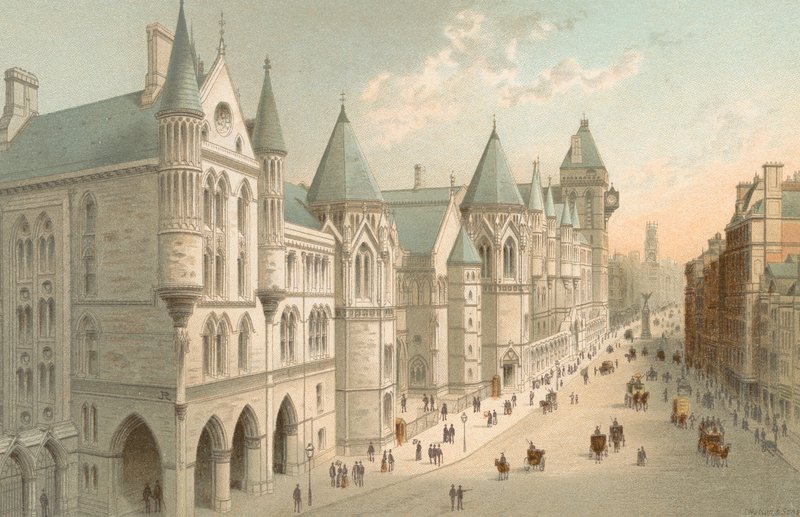 Nové soudy - Fleet Street od English School