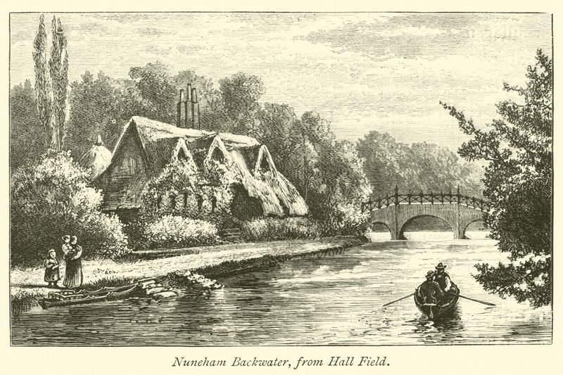 Nuneham Backwater, z Hall Field od English School