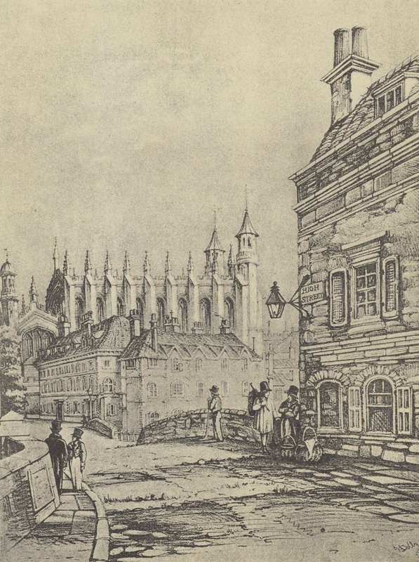 Old Barnes Pool Bridge, 1838 (hlubotisk) od English School