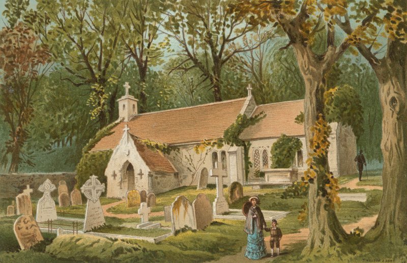 Starý kostel--Bonchurch--Isle of Wight od English School
