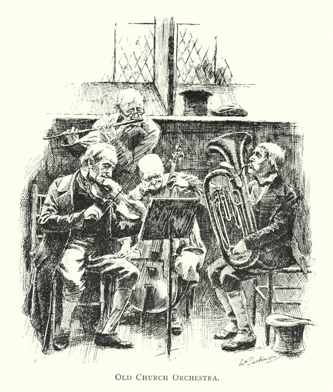 Orchestr starého kostela (litho) od English School
