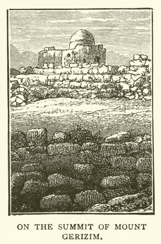 Na vrcholu hory Gerizim (rytina) od English School