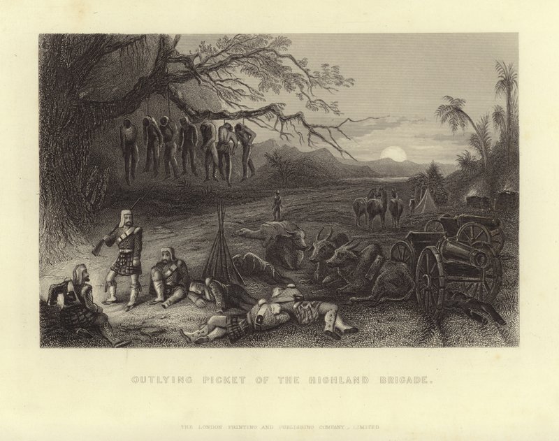 Odlehlá hlídka Highland Brigade od English School