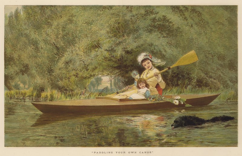 Pádlování na vlastní kanoi (chromolitho) od English School