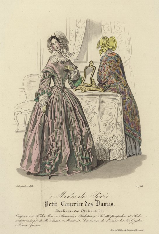 Pařížská móda, 1843 od English School