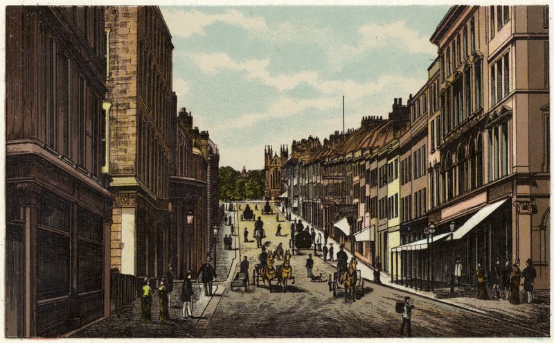 Park Street, Bristol (barevné lito) od English School